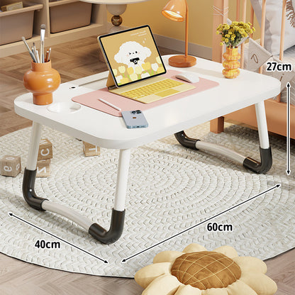 Tragbarer Klapp-Laptoptisch mit gewölbten Metallbeinen und rutschfester Oberfläche
