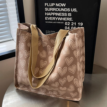 Herz-bestickte Utility Tote