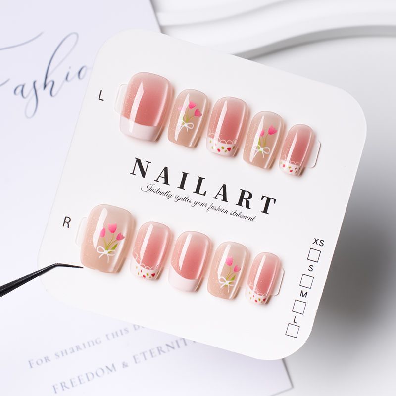 Ombre Leopard Print Press-On Nagelset Brehn