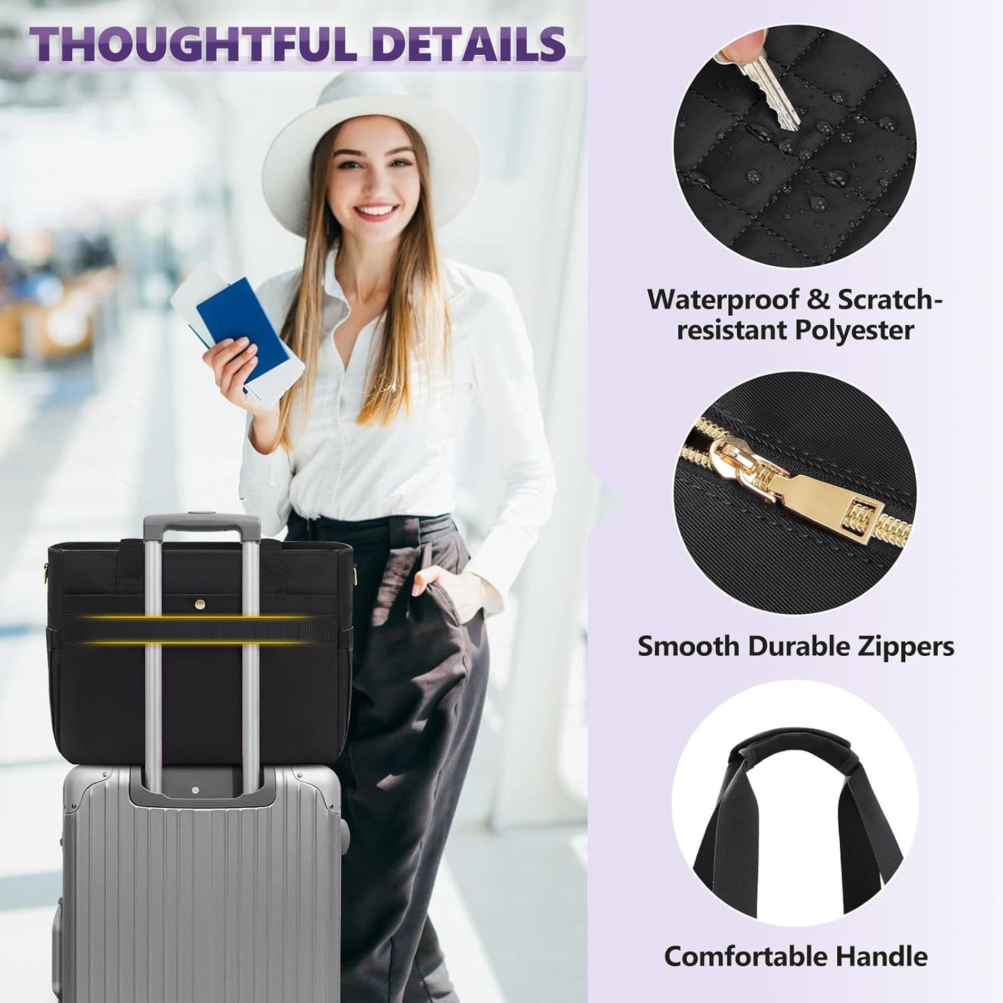 Gepolsterte Multifunktionale Handtasche mit Organizer Brehn