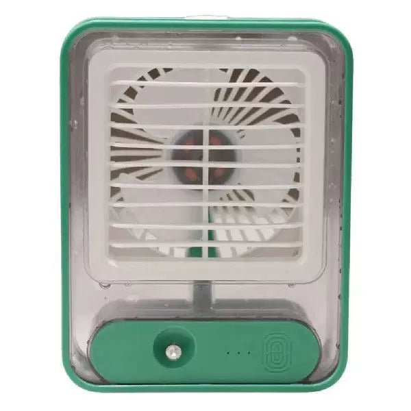 Unisex Einheitsgröße kompakter USB Mikroklima Kühler und flüsterleiser Tischventilator mit transparentem Wassertank und verstellbarem Louver Brehn