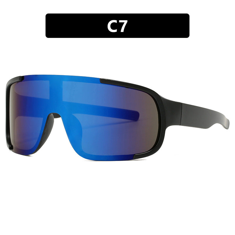 Damen sportliche UV-Schutz-Sonnenbrille mit breiter, aerodynamischer Form Brehn