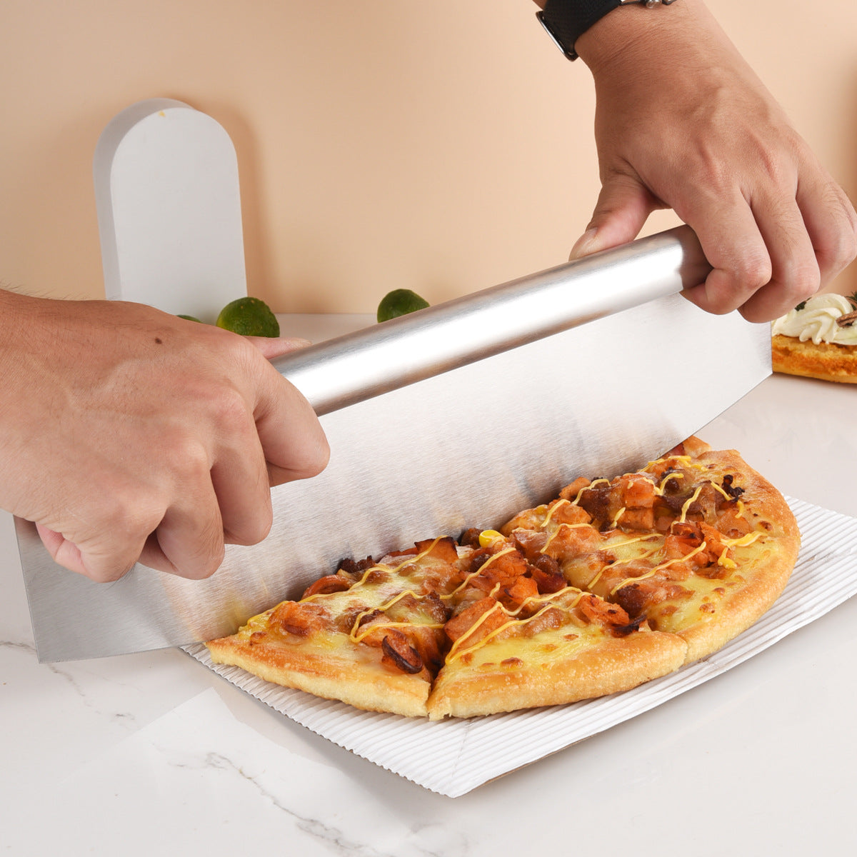 Professionelles Edelstahl Teigroller-Set mit Vier Längen und Halter Brehn