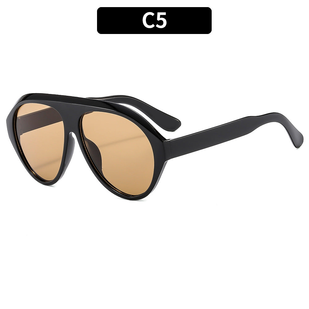Eleganter Look Stilvolle Übergroße Katzenaugen-Sonnenbrille