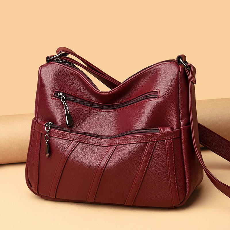 Elegante Schultertasche mit Reißverschlussdetails Brehn
