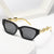 Luxe Fashion Katzenaugen-Sonnenbrille mit Statement-Kette Brehn