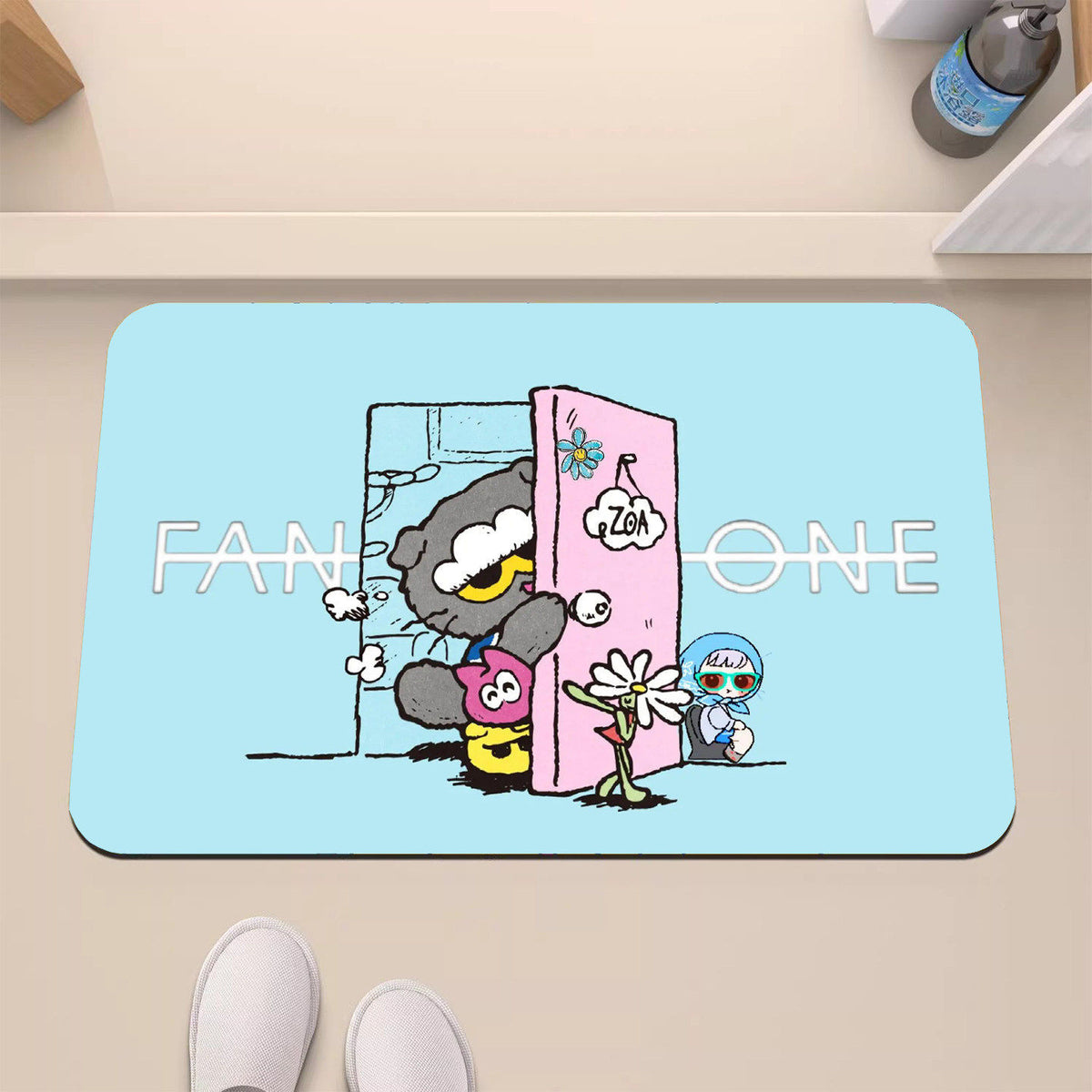 Verspielt cartoon-themed dekorative Matte