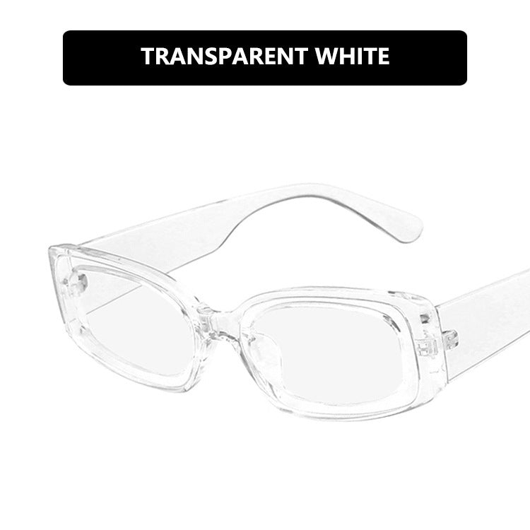 Damen futuristische quadratische Sonnenbrille mit transparentem Rahmendesign und UV-Schutz Brehn