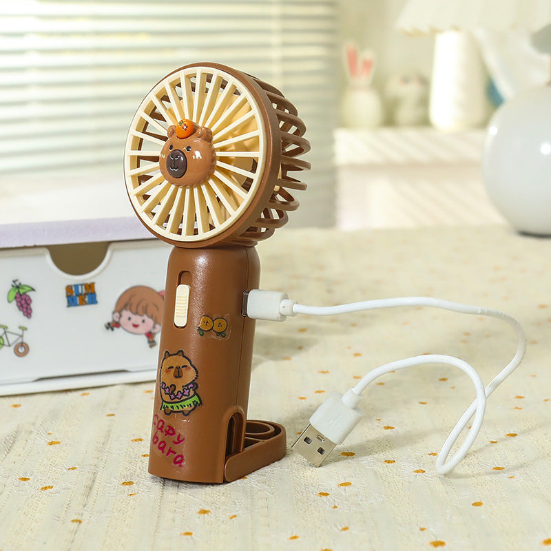 Damen tragbarer LED-Handventilator im verspielten Tierdesign Brehn