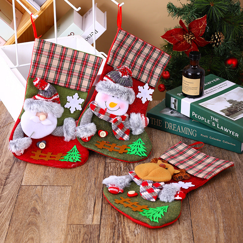 Weihnachtsstrumpf mit kreativen Motiven Brehn