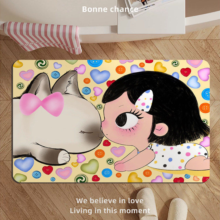 Adorable Cartoon Charakter Badmatte Brehn
