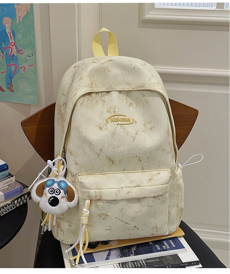 Lässiger marmorierter Schulrucksack