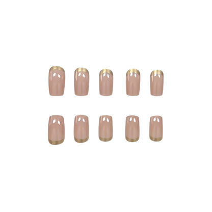 Elegante nagelkunst mit goldenem Rand Brehn