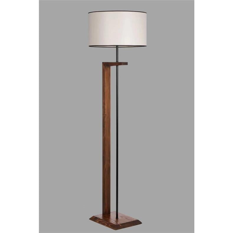 Stehlampe mit modernem Holz- und Metalldesign
