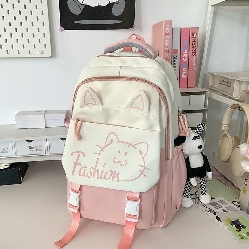 Rucksack mit Niedlichen Katzenohren und Praktischen Fächern Brehn