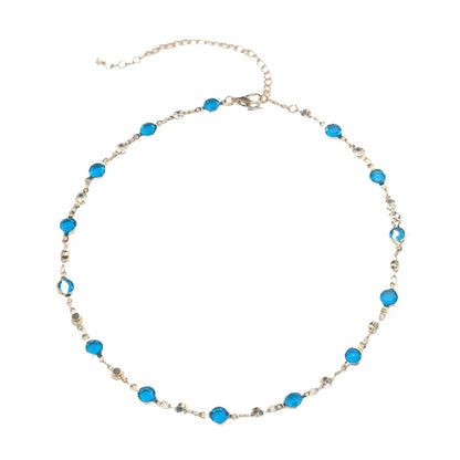 Elegante Stein Strass Halskette Brehn
