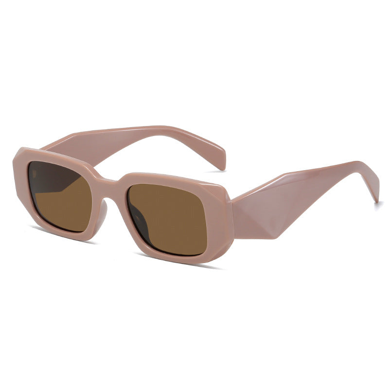 Damen quadratische Designer-Sonnenbrille mit modernem akzentuiertem Rahmen Brehn