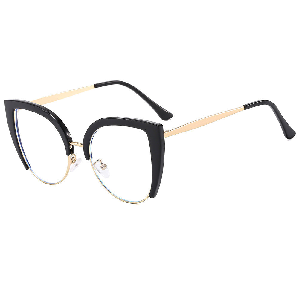 Damen Modische Cat-Eye Brille aus Kunststoff mit Metallakzenten Brehn