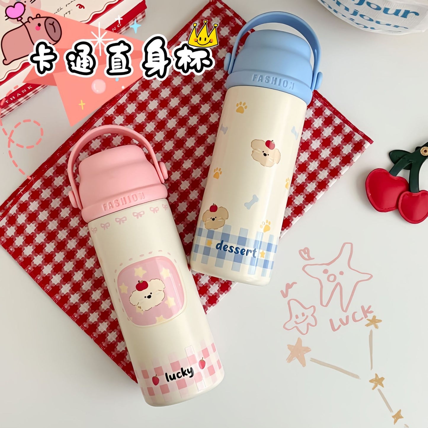 Damen Isolierflasche mit verspieltem Tierdesign Brehn