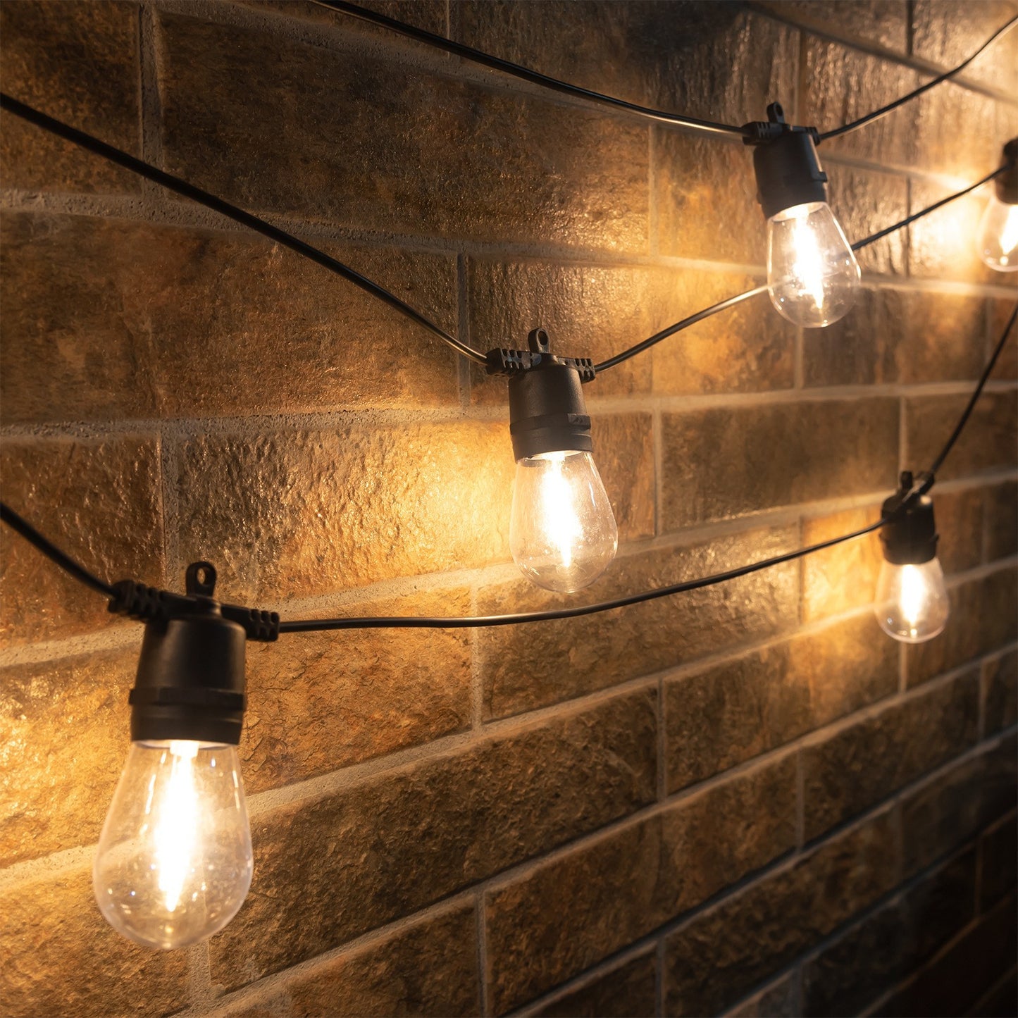 Vintage LED-Glühlampen-Globus-Lichterkette Außenbereich Patio Bulb Girlande Brehn
