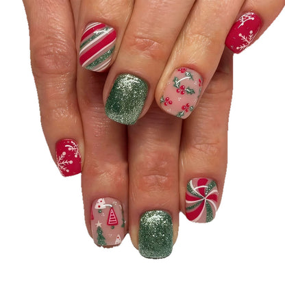 Festliche Feiertags-Themen-Nail Art Brehn