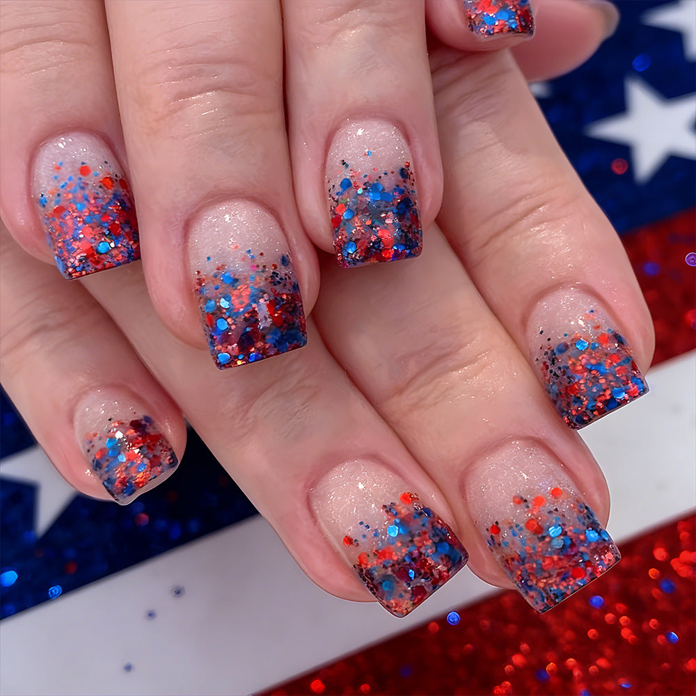 Glitzerverlauf Press-On Nagelset Brehn
