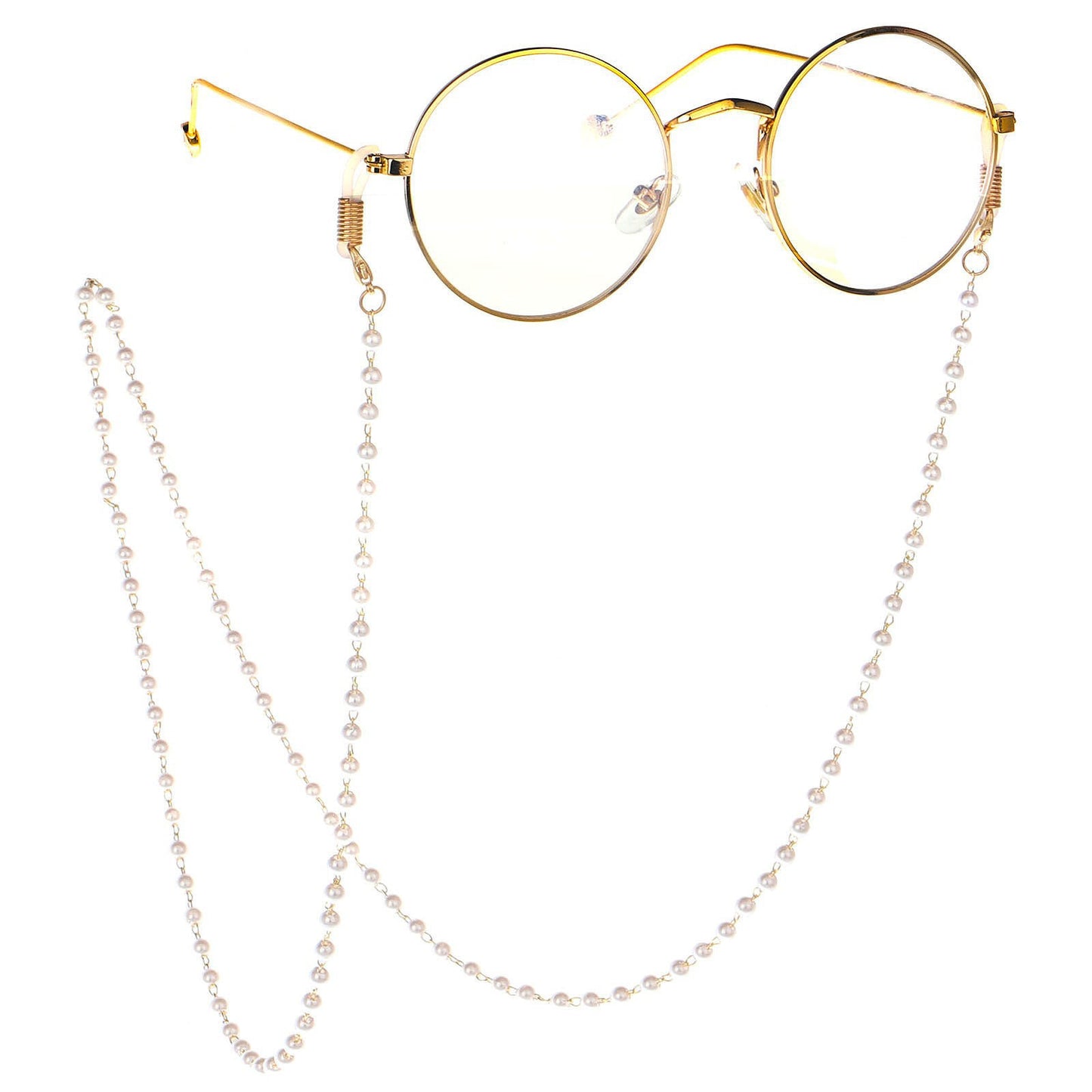 Eleganter herzförmiger Perlenkette Brillenhalter Brehn