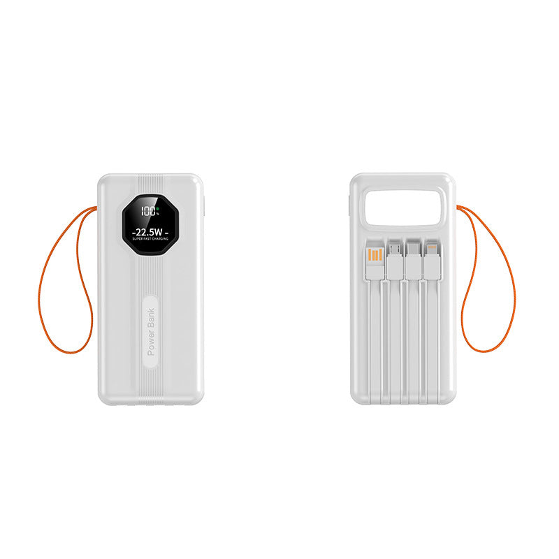 Tragbare Powerbank mit Integrierten Ladekabeln und Intelligenter Schnellladefunktion Brehn