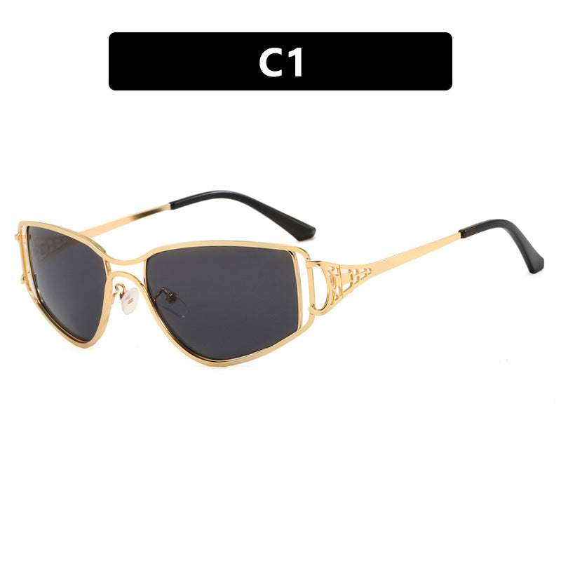 Damen exklusive Cat-Eye Sonnenbrille mit eleganten Verzierungen Brehn