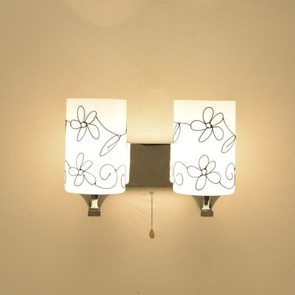 Künstlerisches Blumen Design Wandlampe
