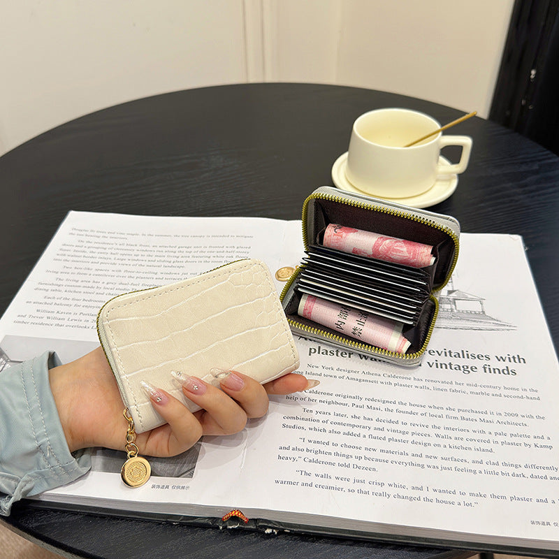 Kompakte Krokodilstruktur-Reißverschluss-Wallet