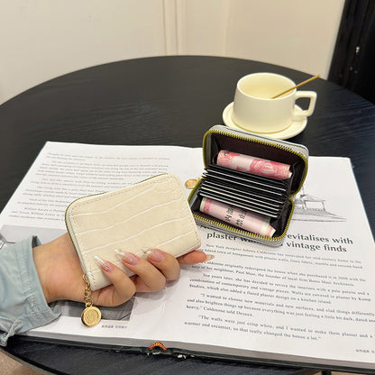 Kompakte Krokodilstruktur-Reißverschluss-Wallet