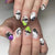 Kreative Halloween-Themen Press-On Nagelkunst Brehn