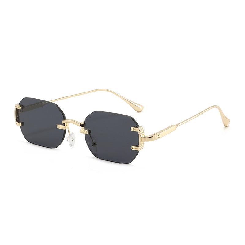 Damen geometrische Sonnenbrille mit luxuriösem Metallgestell und schützendem UV-Filter Brehn