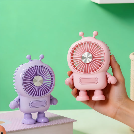 Damen Tragbarer USB Mini-Ventilator im kreativen Roboterdesign Brehn