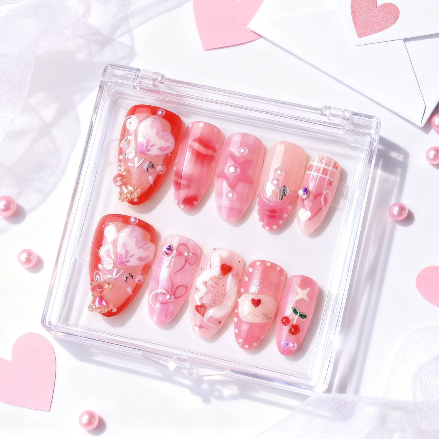 Künstliche Nail Art Nägel Brehn