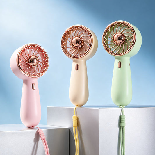 Damen Tragbarer Handventilator mit ergonomischem Design und leistungsstarkem Akku Brehn