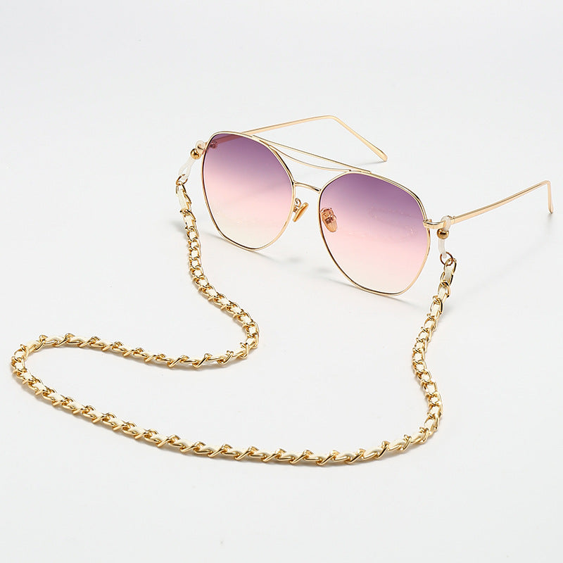 Aviator-Sonnenbrillen mit modischer Kette Brehn