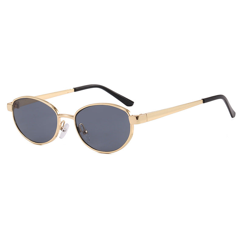 Damen modische Sonnenbrille im eleganten Ovaldesign mit hochwertigem Metallrahmen Brehn