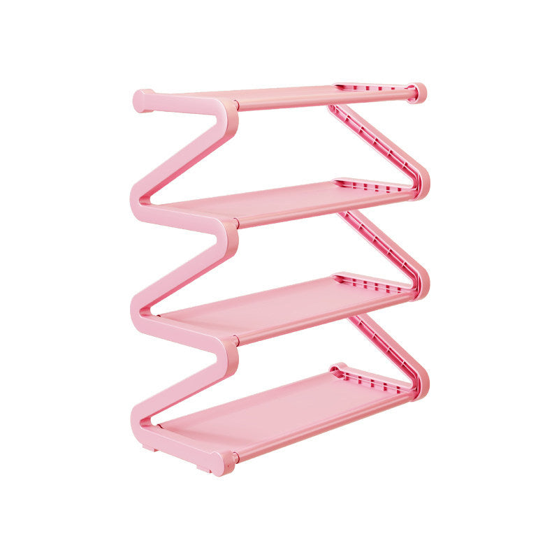 Kompakter Z-förmiger Multi-Tier platzsparender Schuhregalorganisator