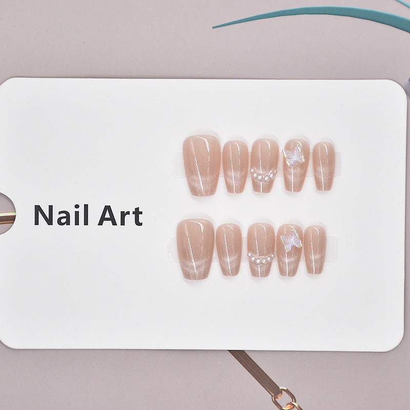 Künstlerisches Press-On Nagelkunst Set Brehn