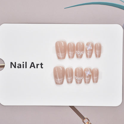 Künstlerisches Press-On Nagelkunst Set Brehn