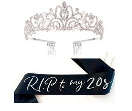 Damen glamouröse Tiara mit elegantem Design und stabilen Haarkämmen Brehn