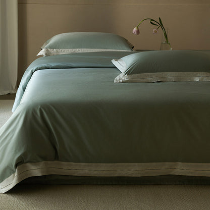 Luxus Baumwoll-Percale Bettbezug Set mit maßgeschneidertem Saum