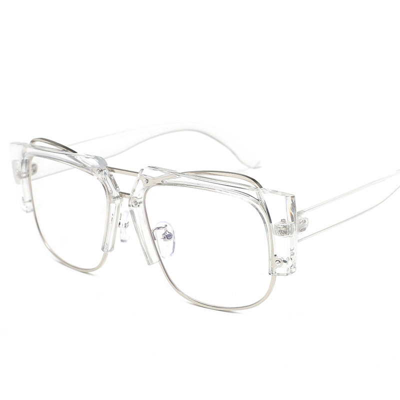 Damen Modische quadratische Sonnenbrille mit einzigartigem Kettendesign Brehn