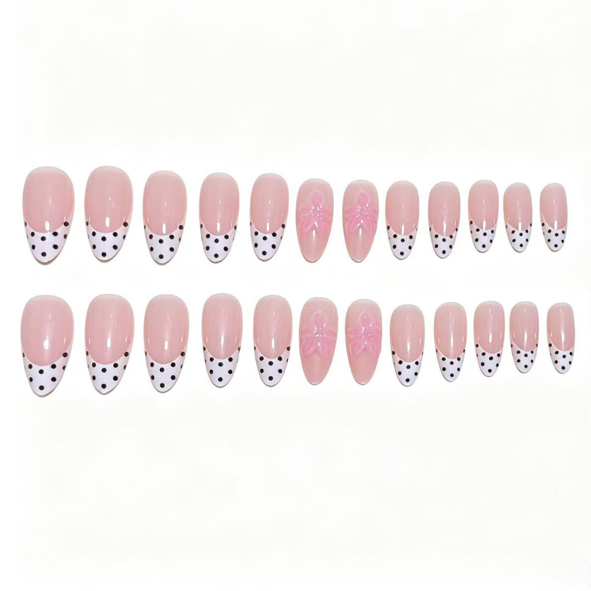 Elegante florale Design Press-On Nagelspitzen Brehn