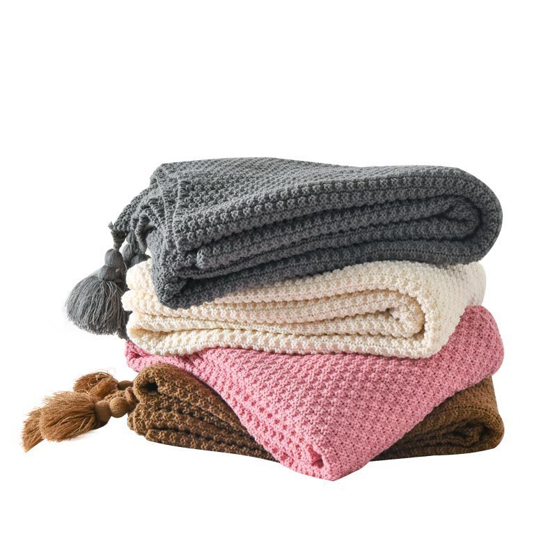 Damen Elegante Waffelstruktur Decke Brehn
