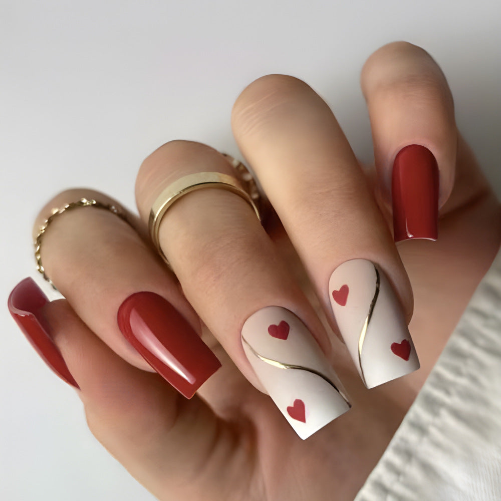 Romantisches Herzhologramm-Nagelkunst-Set Brehn