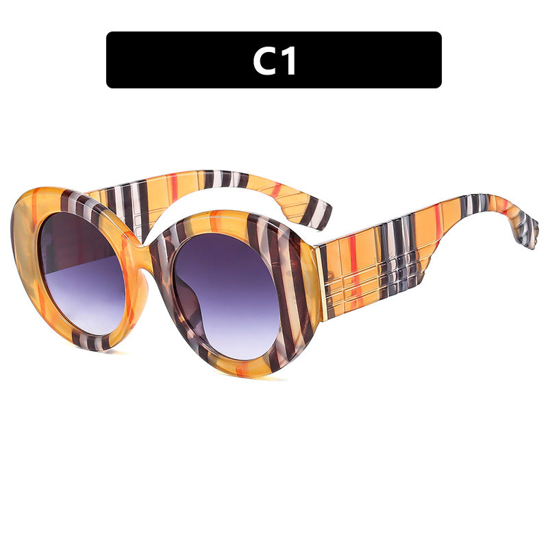Damen extravagante Sonnenbrille mit kreativem Rahmendesign und schützendem UV-Filter Brehn
