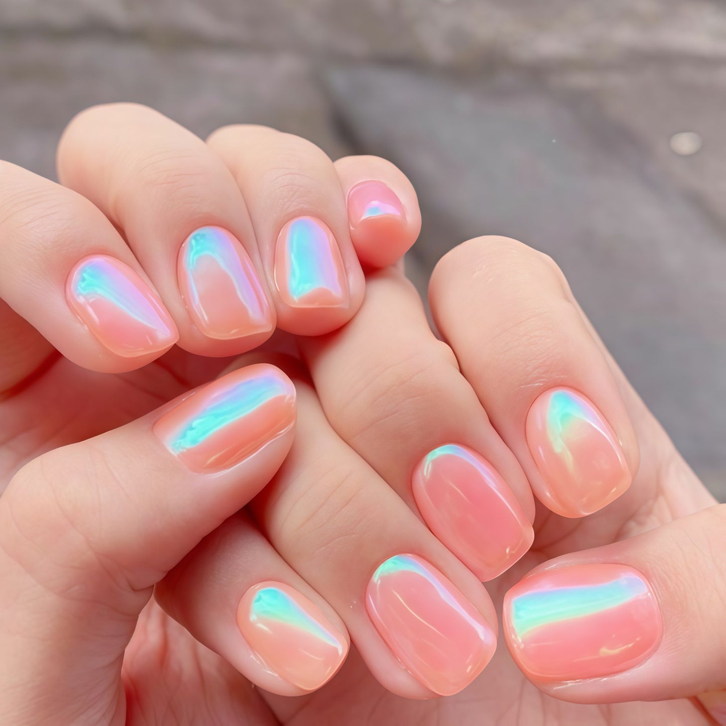Iridescent Glänzende Nagelspitzen Brehn